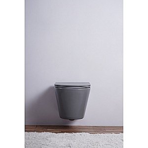 Унитаз подвесной Esbano CLAVEL ESUPCLAVGM безободковый, с крышкой микролифт, матовый серый купить в интернет-магазине Sanbest