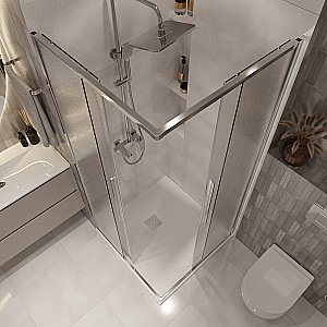 Душевой уголок Niagara Nova NG-3622-34 80х80 стекло шиншилла/профиль хром купить в интернет-магазине Sanbest