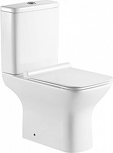 Унитаз-компакт Aquanet Rimless Cube 2-C CL-12288 с крышкой микролифт, с бачком, безободковый купить в интернет-магазине Sanbest