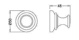 Крючок Savoy одинарный RA52 купить в интернет-магазине сантехники Sanbest