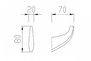 Крючок Abber NORD AA1550 хром купить в интернет-магазине сантехники Sanbest