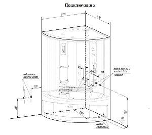 Душевой бокс Радомир Даниэла 140х140 1-04-6-0-0-0730 стекло прозрачное/профиль черный купить в интернет-магазине Sanbest