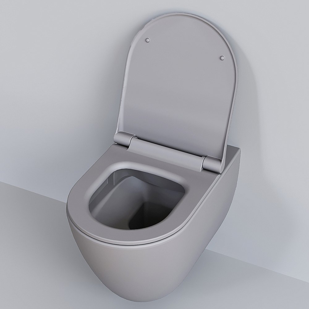 Унитаз подвесной Ambassador Queen 113T20301R безободковый, серый матовый купить в интернет-магазине Sanbest