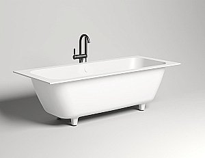 Ванна Salini Orlanda AXIS KIT S-Stone 190x80 103321M белая матовая купить в интернет-магазине Sanbest