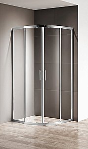 Душевой уголок Cezares Momento 80x80 MOMENTO-R-2-80-C-Cr стекло прозрачное/профиль хром купить в интернет-магазине Sanbest