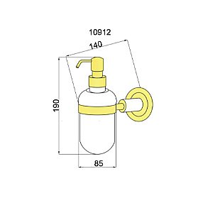 Диспенсер Boheme Murano Cristal 10912-CRST-BR купить в интернет-магазине сантехники Sanbest