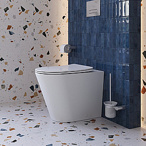 Унитаз приставной напольный BelBagno Flay-Tor BB1003CB-TOR/SC белый, безободковый, с крышкой микролифт, слив-торнадо купить в интернет-магазине Sanbest