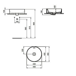 Раковина накладная Ideal Standard Strada II T296101 купить в интернет-магазине Sanbest