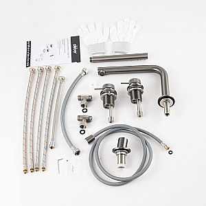 Смеситель для ванны Abber Emotion 316 AF8813BGG оружейная сталь брашированная купить в интернет-магазине сантехники Sanbest