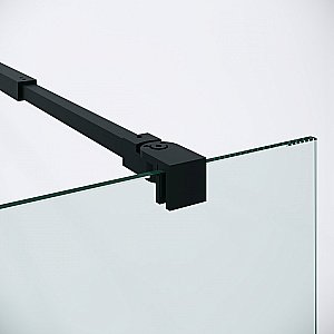 Душевая перегородка Niagara Nova 120 NG-582-12BLACK профиль черный матовый/стекло белый градиент купить в интернет-магазине Sanbest