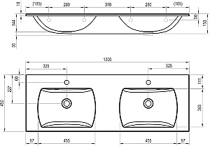 Раковина Ravak Classic Slim XJX01113001 белый купить в интернет-магазине Sanbest