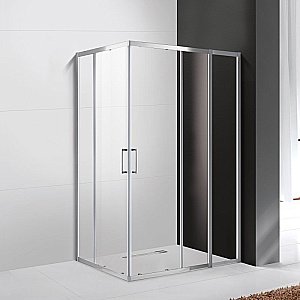 Душевой уголок Cezares Molveno 110x80 MOLVENO-AH-21-80+30-C-Cr-IV стекло прозрачное/профиль хром купить в интернет-магазине Sanbest