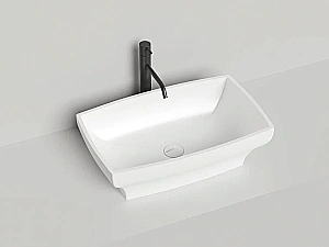 Раковина накладная Salini Gloria 04 1102204M 60 из искусственного камня S-Stone, белая матовая купить в интернет-магазине Sanbest