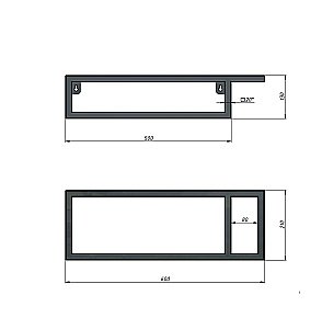 Консоль с раковиной Grossman Метрис-50 с правым полотенцедержателем для ванной в интернет-магазине сантехники Sanbest