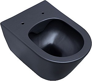 Унитаз подвесной Aquanet Lake черный матовый с крышкой микролифт, безободковый купить в интернет-магазине Sanbest