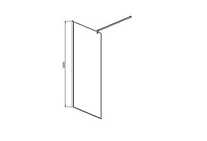 Душевое ограждение Aquatek Walk in 100 AQ WIW 10020BL стекло прозрачное/профиль черный купить в интернет-магазине Sanbest