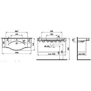 Раковина Laufen Living City 8.1270.4.000.104.1 белая купить в интернет-магазине Sanbest
