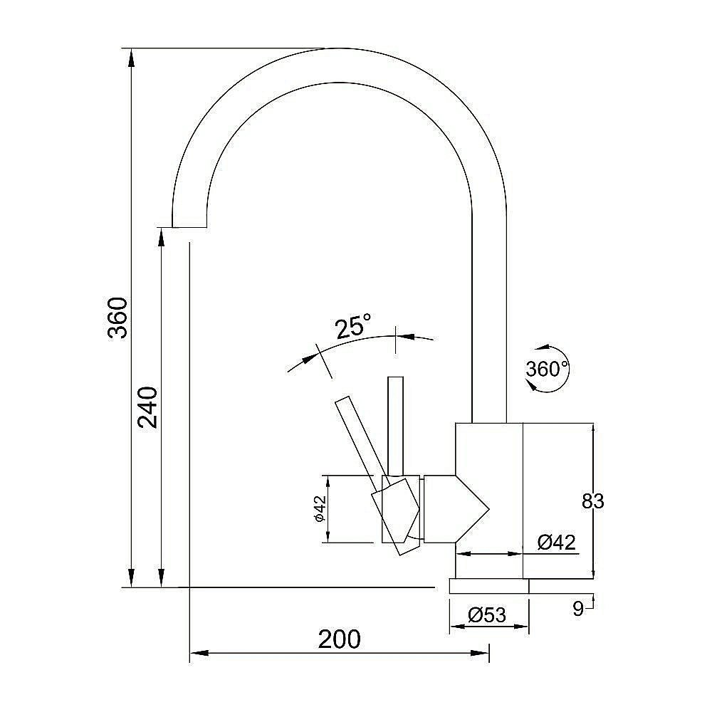 Смеситель для кухни Olive's Balear 13435-1BL купить в интернет-магазине сантехники Sanbest