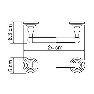Держатель туалетной бумаги WasserKRAFT Isar K-7322 купить в интернет-магазине сантехники Sanbest