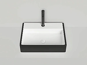 Раковина Salini OTTAVIA 1103201MRH 59,5 из искусственного камня S-Stone, белая матовая, цвет по RAL снаружи купить в интернет-магазине Sanbest