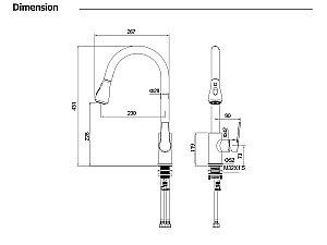 Смеситель для кухни Aquatek Лугано AQ1784CR хром купить в интернет-магазине сантехники Sanbest
