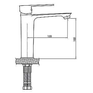 Смеситель для раковины GPD Provido MLB155 хром купить в интернет-магазине сантехники Sanbest
