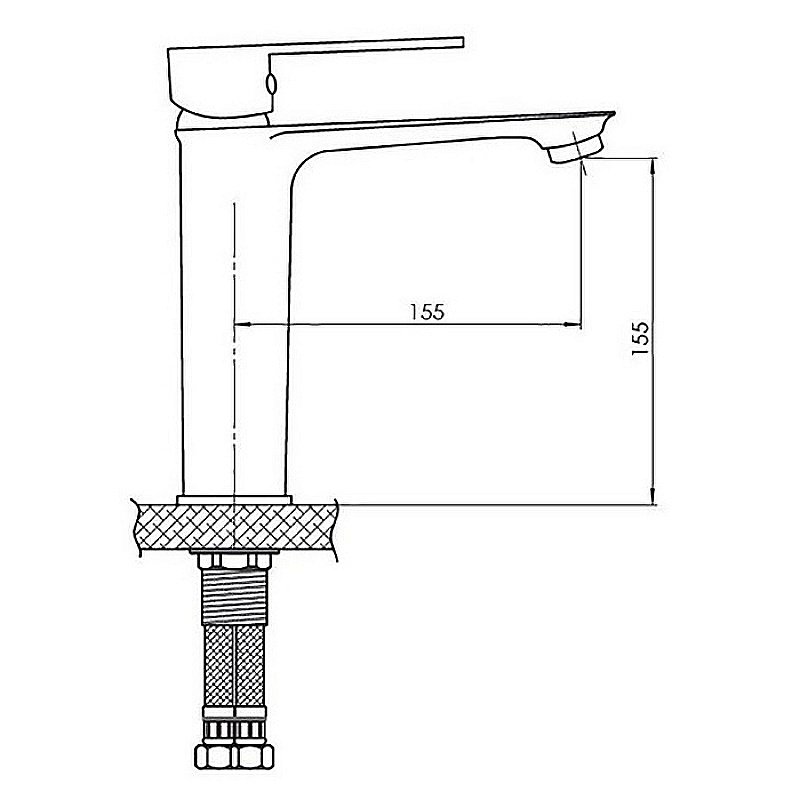 Смеситель для раковины GPD Provido MLB155 хром купить в интернет-магазине сантехники Sanbest