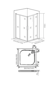 Душевой уголок Good Door IDEA CR-80-C-CH стекло прозрачное/профиль хром купить в интернет-магазине Sanbest