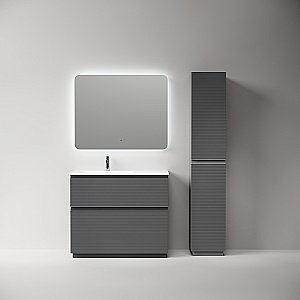 Тумба с раковиной Sancos Folk Floor FL100FLGS/FL100FRGS Grey soft для ванной в интернет-магазине Sanbest