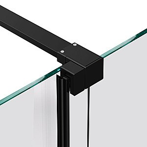 Душевая перегородка Vincea Walk-In VSW-1WSL120CLB 120 профиль черный матовый/стекло прозрачное купить в интернет-магазине Sanbest