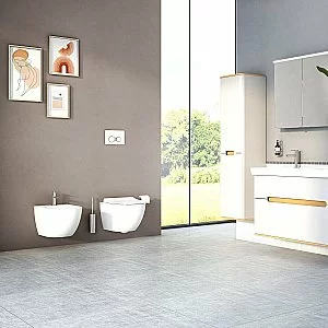 Унитаз подвесной Vitra Sento Rim-ex 7748B003-0075 безободковый, белый купить в интернет-магазине Sanbest