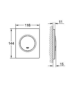 Панель смыва для писсуара Grohe Nova Cosmopolitan 38804000 купить в интернет-магазине сантехники Sanbest