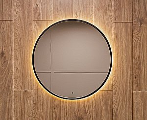 Зеркало Art&Max ASTI AM-Ast-800-DS-FNC-Nero в ванную от интернет-магазине сантехники Sanbest