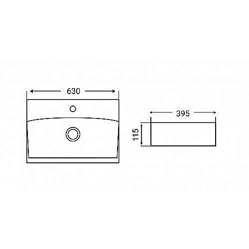 Раковина накладная WeltWasser WW ELBACH 2060 63 белая купить в интернет-магазине Sanbest