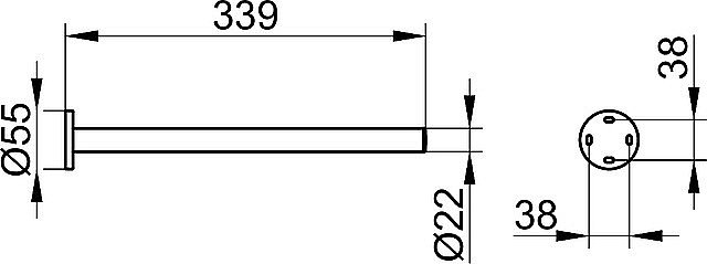 Полотенцедержатель KEUCO PLAN 14923010000 хром купить в интернет-магазине сантехники Sanbest