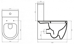 Унитаз BelBagno MARINO BB105CP P-trap безободковый, с бачком, с крышкой микролифт купить в интернет-магазине Sanbest