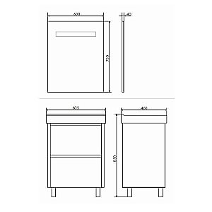 Тумба с раковиной Comforty Дублин 60 для ванной в интернет-магазине Sanbest