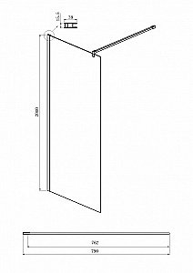 Душевое ограждение Ambassador Walk-in 15033124 80 купить в интернет-магазине Sanbest