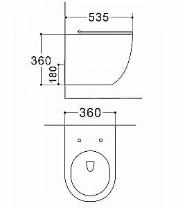 Унитаз подвесной Agger AT03144 черный матовый, с крышкой микролифт, безободковый купить в интернет-магазине Sanbest