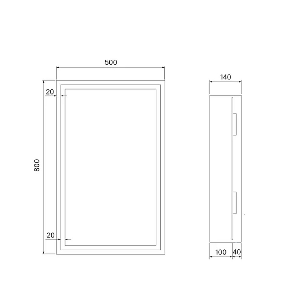 Зеркальный шкаф Iddis Zodiac ZOD5000i99 50 белый купить в интернет-магазине сантехники Sanbest