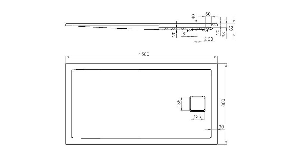 Душевой поддон Salini CAPRI 120211GRF S-Sense 150x80 глянец купить в интернет-магазине Sanbest