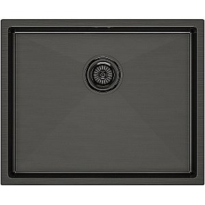 Кухонная мойка Paulmark Next 54 PM215444-GM вороненая сталь купить в интернет-магазине сантехники Sanbest