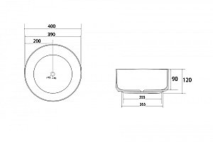 Раковина Abber Bequem 40 AC2109MW белая матовая купить в интернет-магазине Sanbest