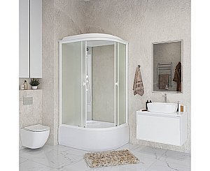 Душевая кабина Niagara "Promo", тропический душ, противоскользящее покрытие, белая купить в интернет-магазине Sanbest