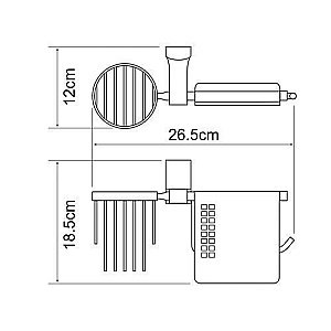 Держатель для освежителя и туалетной бумаги WasserKRAFT Exter K-5259 купить в интернет-магазине сантехники Sanbest