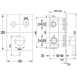 Смеситель для душа Omnires Y GoClick Y1235GCCR купить в интернет-магазине сантехники Sanbest