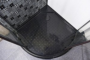 Душевая кабина Esbano Elegancia ESB-90CR 90x90 стекло прозрачное/профиль черный купить в интернет-магазине Sanbest