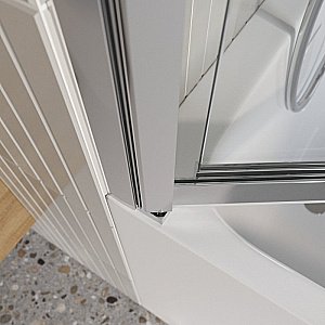 Шторка для ванны BelBagno LUCE-VF-11 90 стекло рифленое/профиль хром купить в интернет-магазине Sanbest