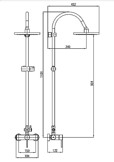 Душевая система Rav-Slezak Seina SE982.5/3 хром купить в интернет-магазине сантехники Sanbest