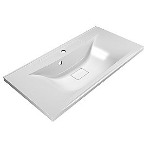 Тумба с раковиной Belbagno MARINO 90 2C-SO/BB900/450-LV-MR-PR Bianco Lucido для ванной в интернет-магазине Sanbest